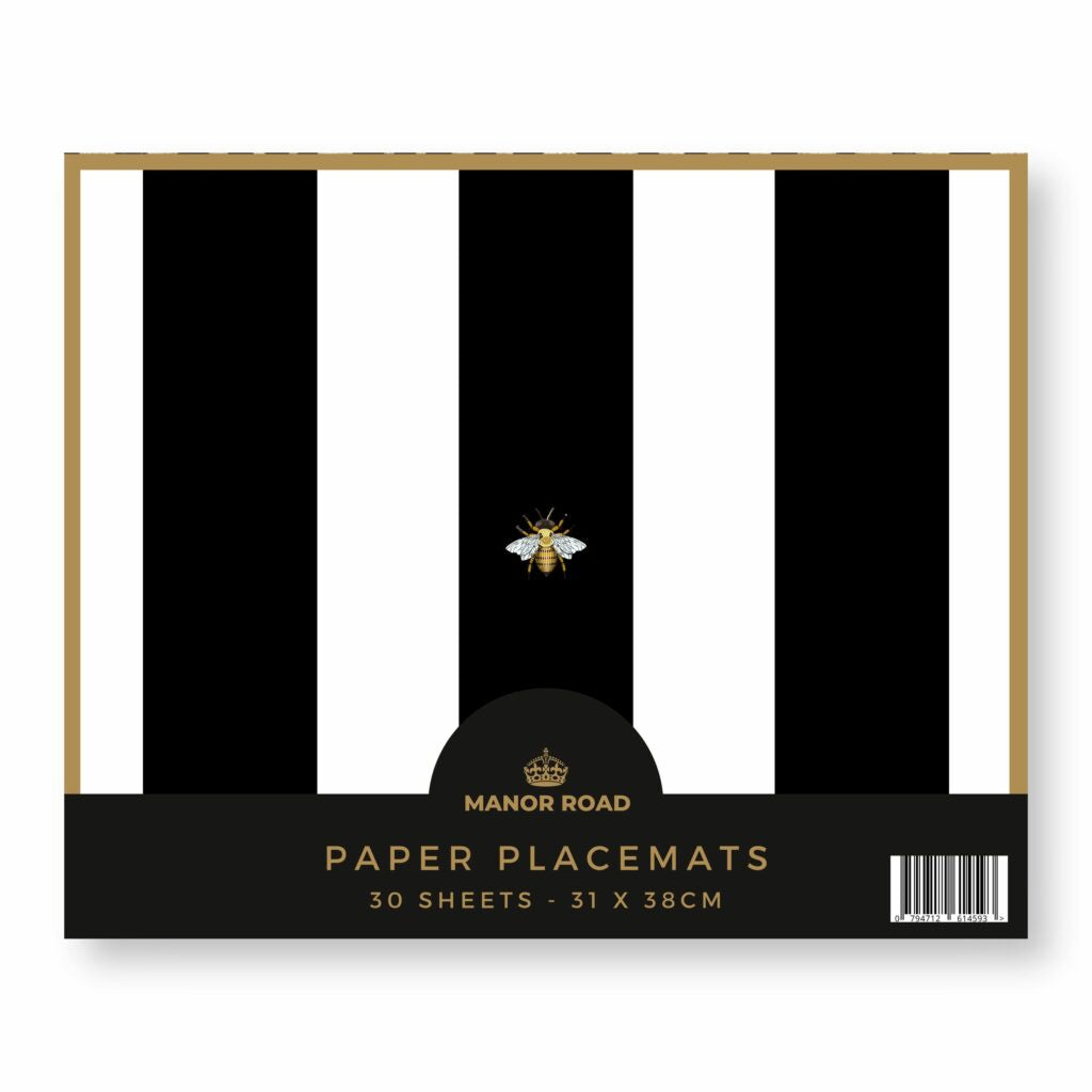 The Striped Bee Paper Placemat Pad - 30 sheets