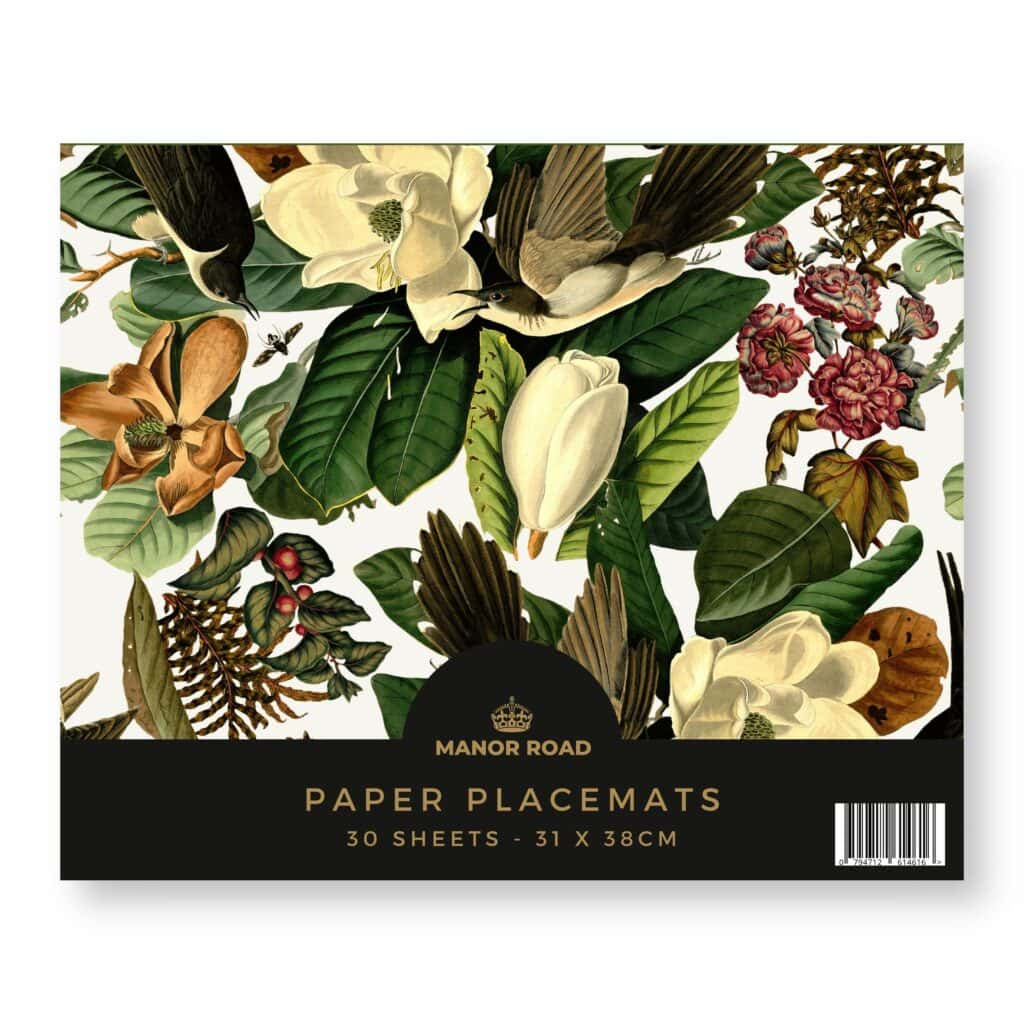 Magnolia Blooms Paper Placemat Pad - 30 sheets