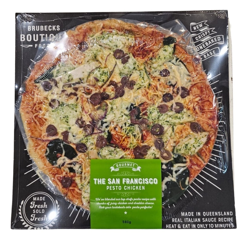 Brubecks 'The San Francisco' Pesto Chicken Pizza 580g