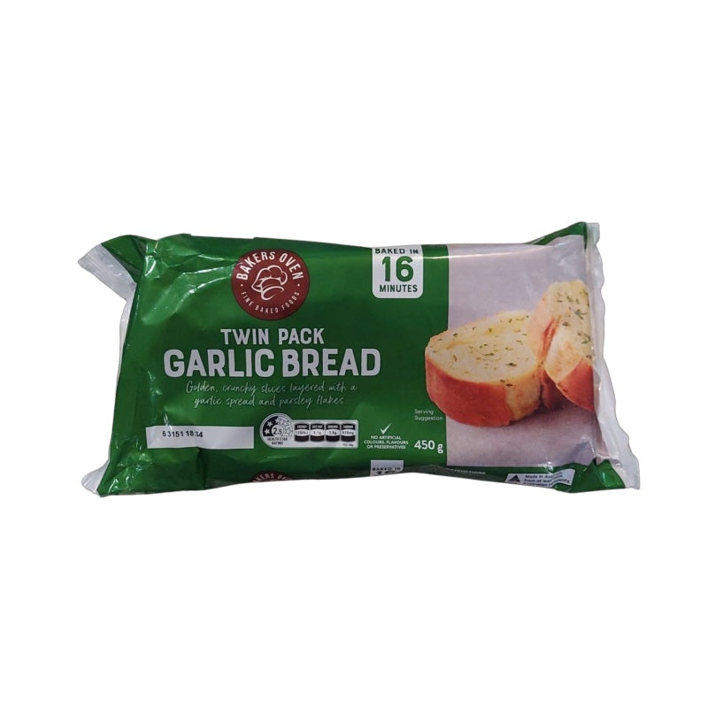 Bakers Oven Garlic Bread Twin Pack 450g