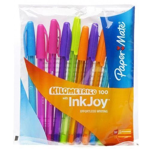 Papermate Inkjoy 100ST Ballpoint Pen Assorted 10pk