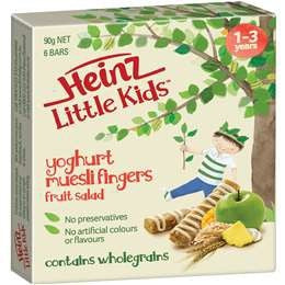 Heinz Little Kids Yoghurt Muesli Fingers Fruit Salad 6pk