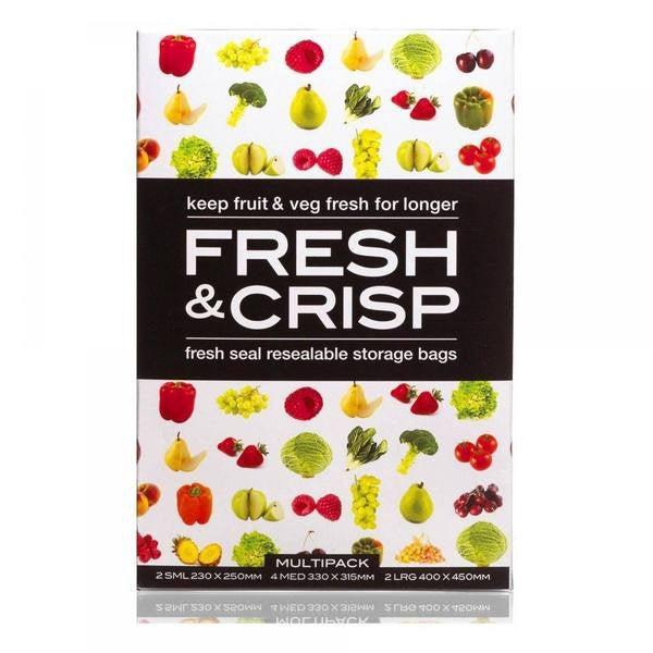 Fresh & Crisp Vegetable Storage Bags Multi 8pk