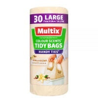 Multix Tidy Bag Colour Scent Large Vanilla 34L 30pk