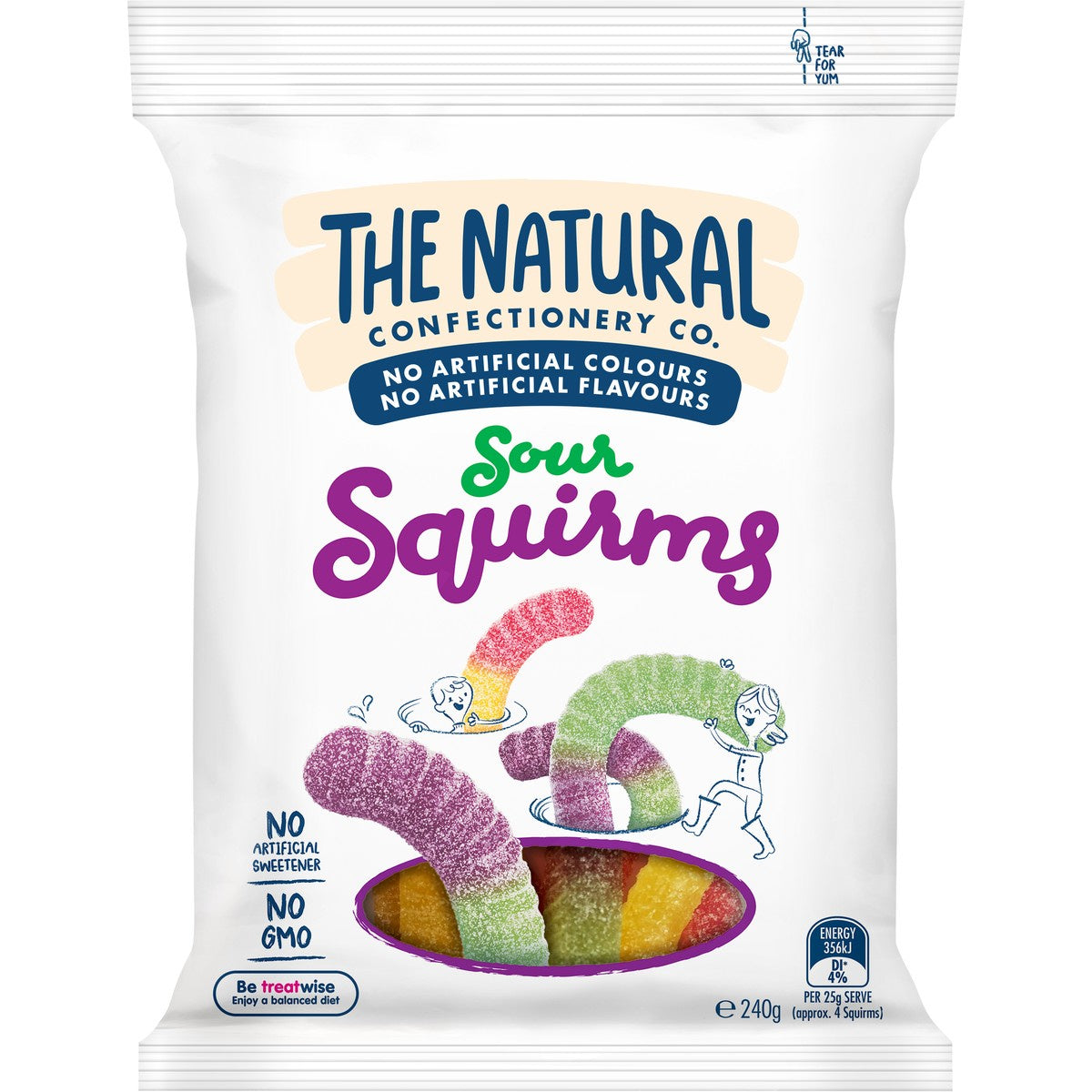 The Natural Confectionary Co. Sour Squirms 240g