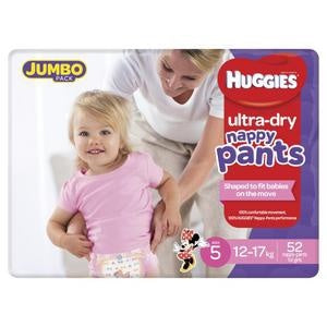 Huggies Nappy Pants 12-17kg Girls 26pk