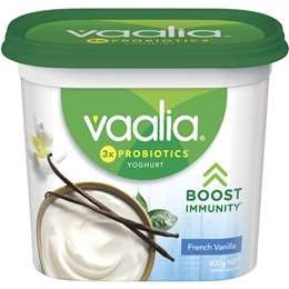 Vaalia Yoghurt Probiotic French Vanilla 900g