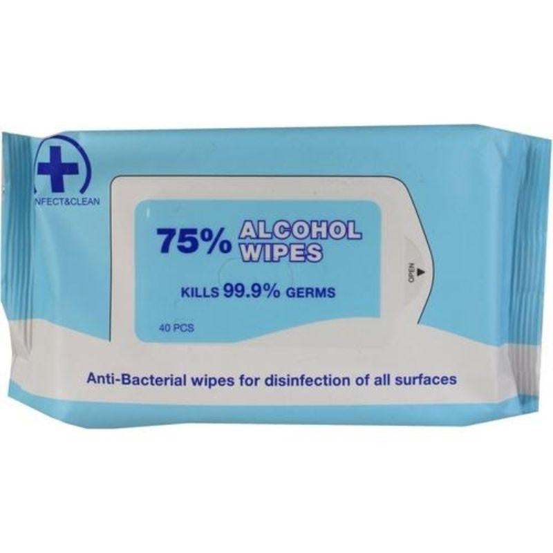 Disinfect and Clean 75% Alcohol Wipes 40pk