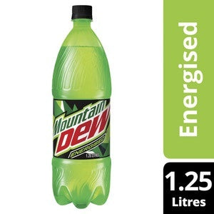 Mountain Dew Energised Soft Drink 1.25L