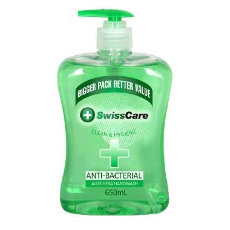 SwissCare Hand Soap Anti-Bacterial Aloe Vera 650ml