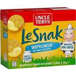 Uncle Tobys LeSnak Tasty Cheese 6pk 132g