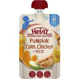 Heinz Pumpkin, Corn, Chicken & Rice Baby Food 4+ Months 120g