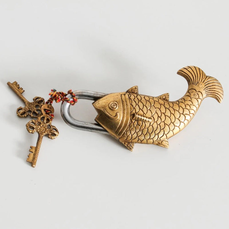 Indian Brass Fish Lock