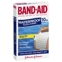 Band-aid Waterproof Tough Strips Extra Large 10 Pack