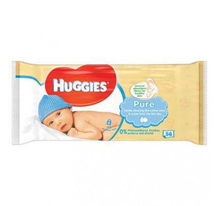 Huggies Baby Wipes Pure Unscented 56pk