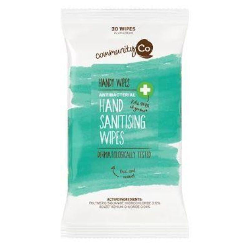 Community Co Antibacterial Hand Sanitising Wipes 20s