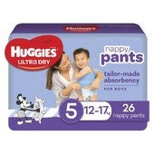 Huggies Nappy Pants 12-17kg Boys 26pk