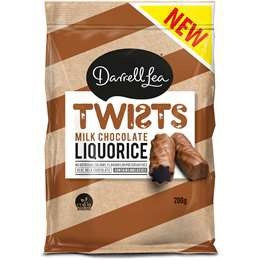 Darrell Lea Milk Chocolate Liquorice Twists