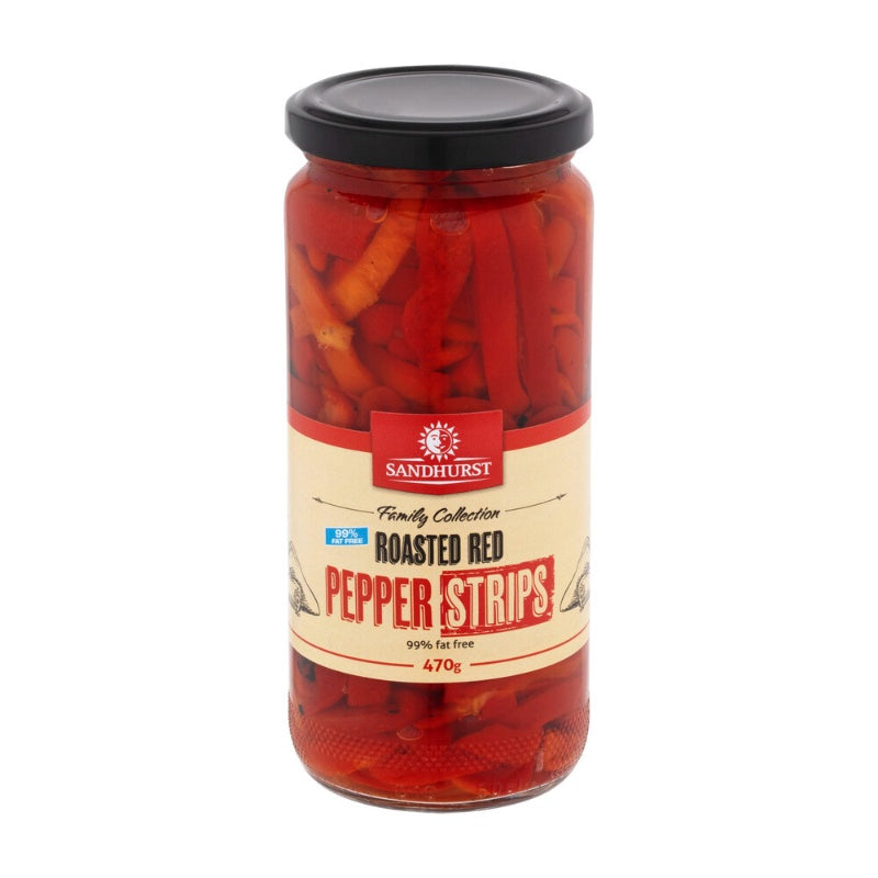 Sandhurst Roasted Red Pepper Strips 470g