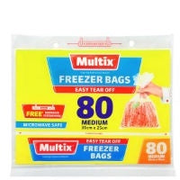 Multix Freezer Bags Tear off Medium 80pk