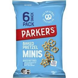 Parker's Baked Wheat Original Pretzel Snacks 6pk