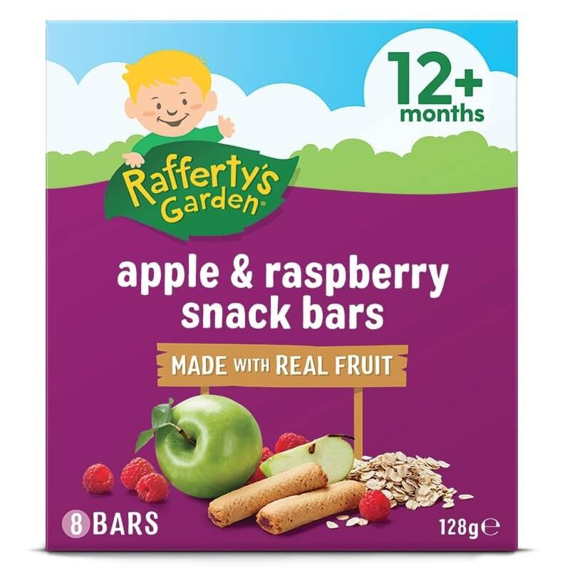 Rafferty's Fruit Snack Bar Apple & Raspberry 128g 12+month