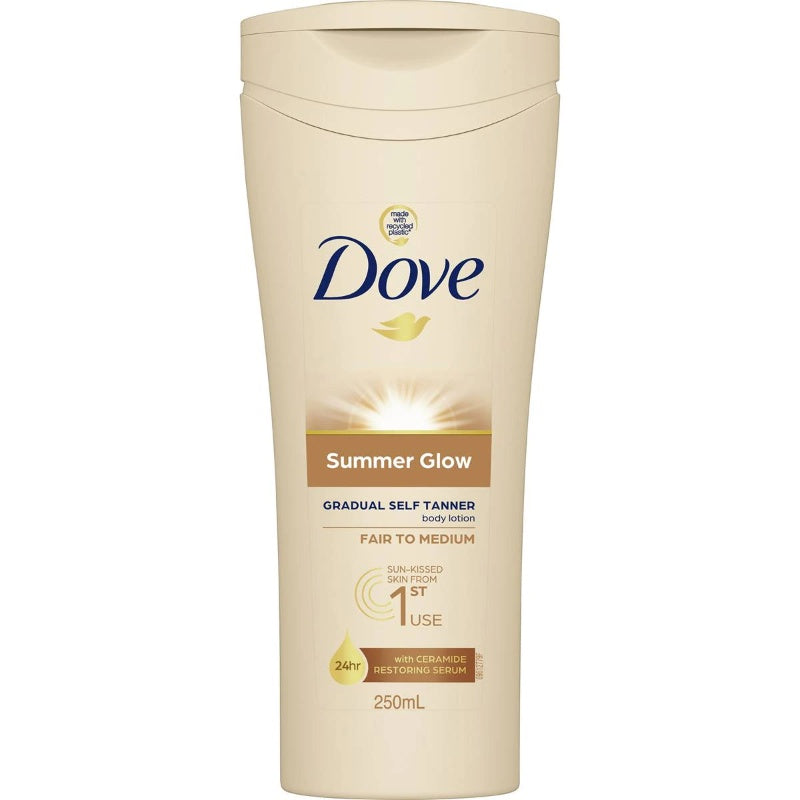 Dove Summer Glow Body Lotion Fair To Medium Gradual Tan 250ml