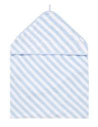 Hooded Towel - Pale Blue Stripe