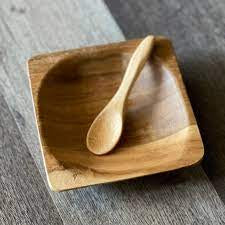 Asher Acacia Square Bowl Natural