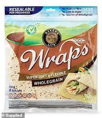 Bakers Life Large Wholegrain Wraps 560g 8pk