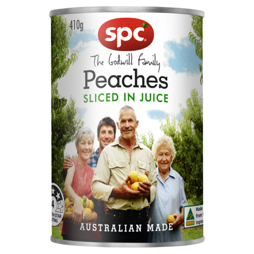 SPC Peaches Sliced In Juice 410g