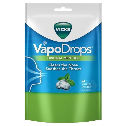 Vicks Vapodrop Throat Lozenges Original 24 Pack