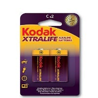 Kodak Batteries Xtralife Alkaline C 2Pk