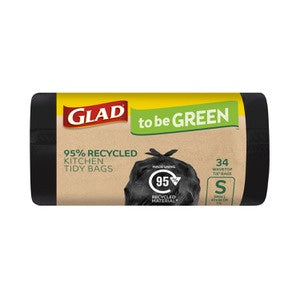 Glad To Be Green Recycled Kitchen Tidy Bags Small 34pk