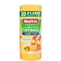 Multix Tidy Bag Colour Scent Jumbo Citrus 50L 20pk