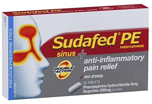 SUDAFED PE Double Action Sinus/Anti-Inflammatory 10