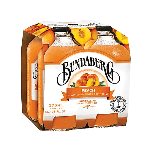 Bundaberg Brewed Peach 375ml 4pk