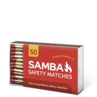 Samba Safety Matches Extra Long 90mm 50pk