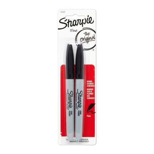 Sharpie Fine Point Permanent Marker Black 2pk