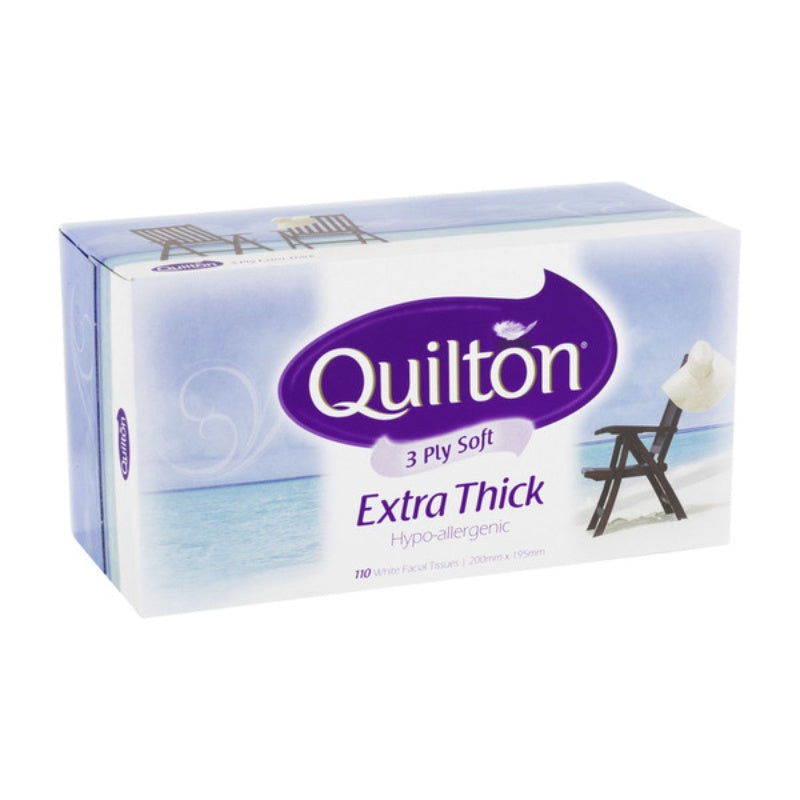 Quilton White Facial Tissue 3ply 110pk