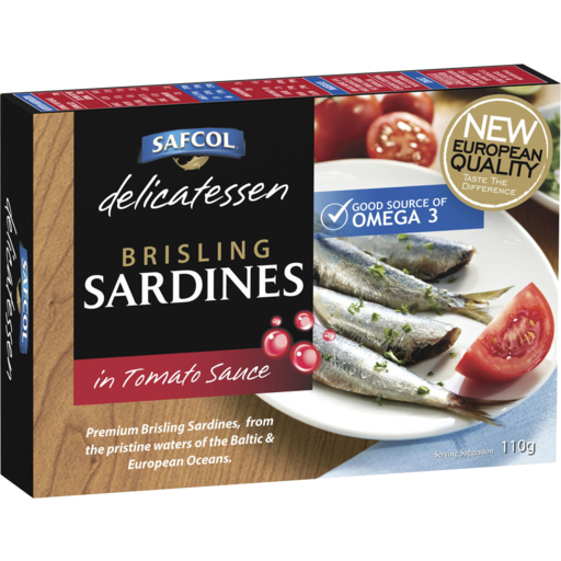 Safcol Brisling Sardines In Tomato Sauce 110g