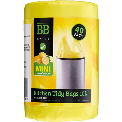 Best Buy Kitchen Tidy Bags w/Handles 10L  40pk