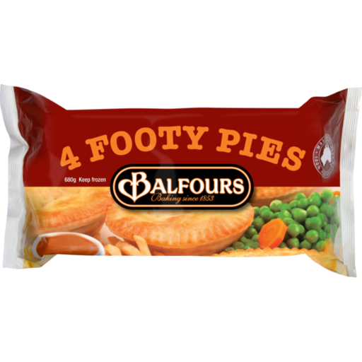 Balfour Footy Meat Pies 680g