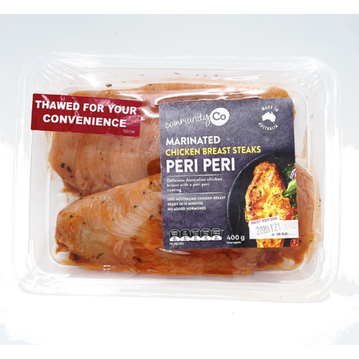 Community Co Marinated Chicken Breast Steaks Peri Peri 400g