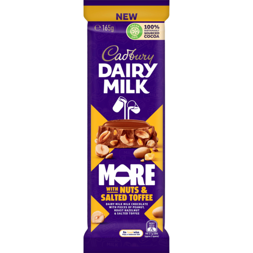 Cadbury More Nuts Salted Toffee 165g