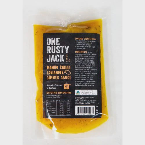 One Rusty Jack Mango Chilli Coriander Simmer Sauce 400g