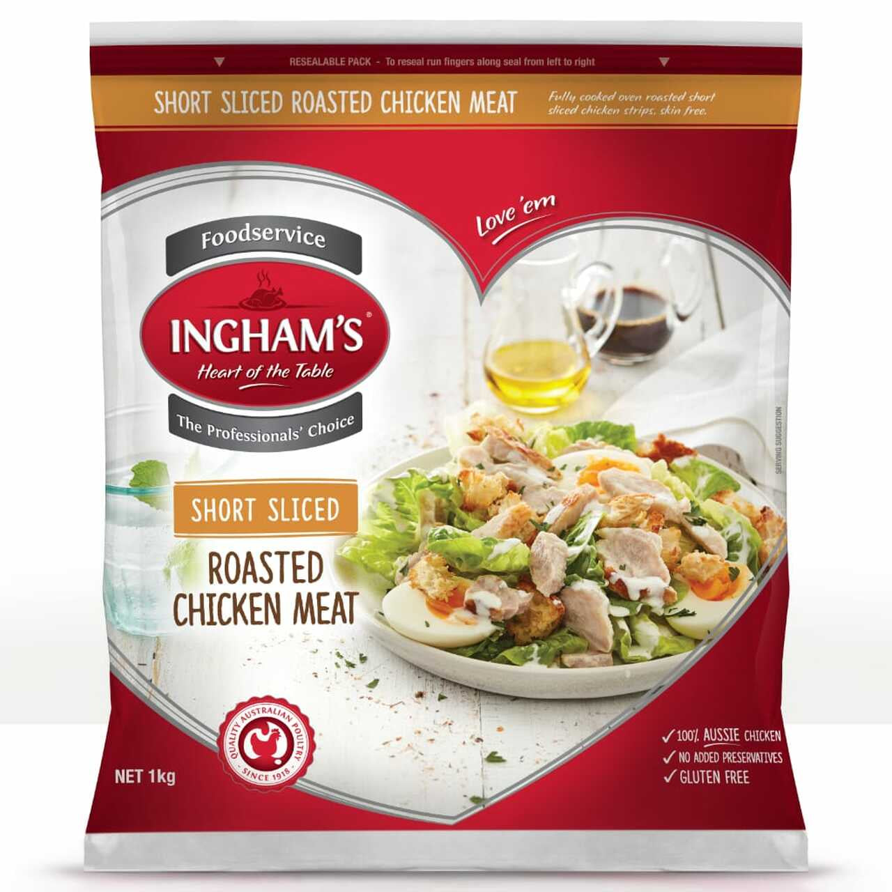 Ingham Diced Chicken Meat Cooked 1kg