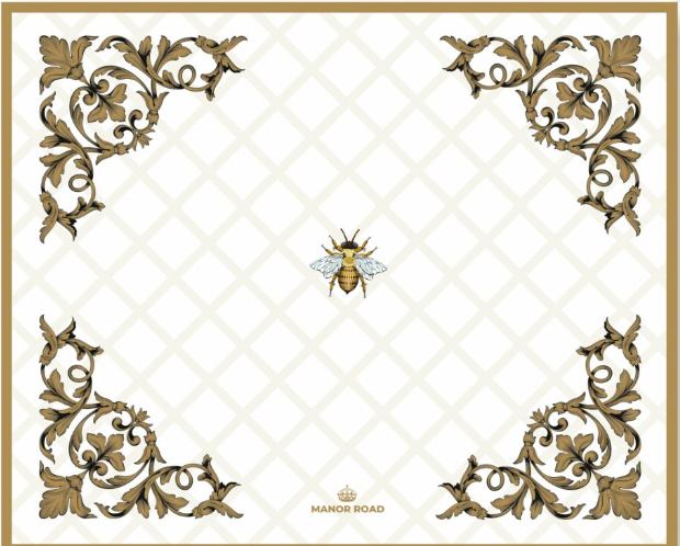 Ornamental Bee Paper Placemat Pad - 30 Sheets