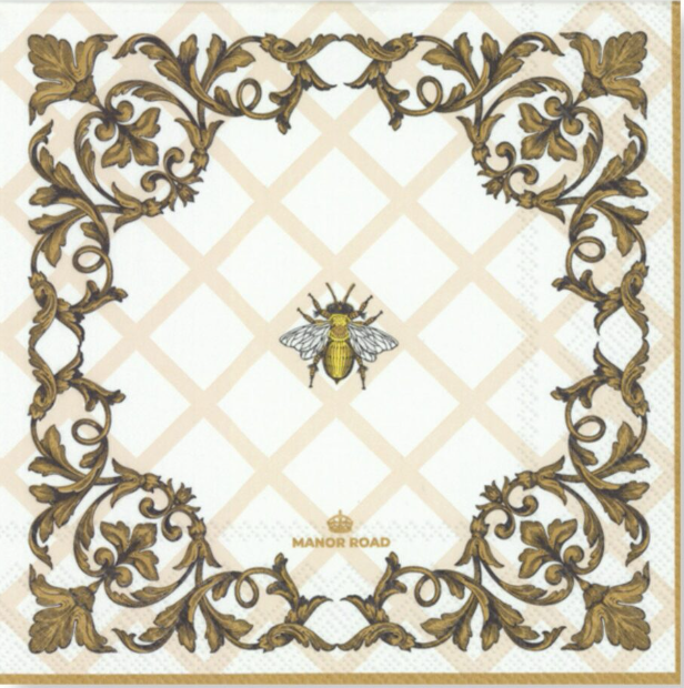 Ornamental Bee Napkins - Cocktail