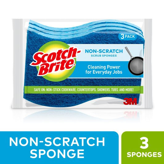 Scotch-Brite No Scratch Scourer Pads 3pk